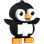Lobbes Jeu de construction en mousse 3D Pingouin