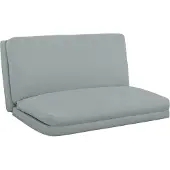 HOMCOM Canapé paresseux pliable en 4 parties tissu aspect lin gris