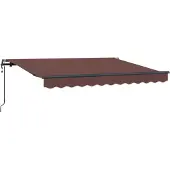 vidaXL Store rétractable Marron 350 x 200 cm Tissu