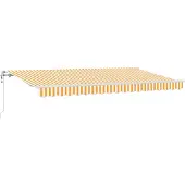 vidaXL Store rétractable jaune 350 x 200 cm Tissu
