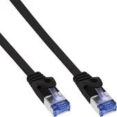 InLine 71807S Câble patch plat, U/FTP, Cat.6A, noir, 7m