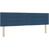 vidaXL Tête de lit LED avec bandes lumineuses LED bleues 180 cm Tissu