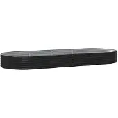 vidaXL Lit surélevé Acier revêtu par poudre 373x140x36 cm Anthracite
