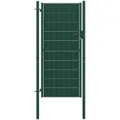 vidaXL Portail De Clôture Pvc Et Acier 100x204 Cm Vert