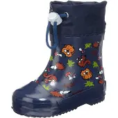 Playshoes Bottes en caoutchouc bleu foncé / caramel / vert clair / mélange de couleurs / blanc