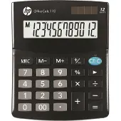 HP Calculatrice de bureau OfficeCalc 112 noire (Fonctionnement sur piles, Panneau solaire)