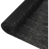 vidaXL Panneau de clôture noir 2x50 m HDPE 150 g/m