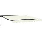 vidaXL Armature de store crème 300 x 250 cm en polyester avec revêtement PU
