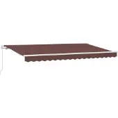 vidaXL , store enroulable marron, 400 x 200 cm, tissu