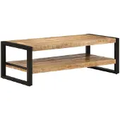 vidaXL Table basse 120x55x40 cm en bois massif de manguier
