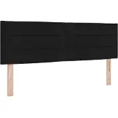 vidaXL Tête de lit LED avec bandes lumineuses LED Noir 144 cm Tissu