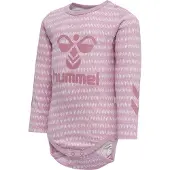 Hummel Barboteuse / body 'Esme' éosine / rose clair / blanc