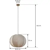 LINDBY Suspension , Elfie, dimmable, Beige, Salon / séjour, Tissu / textile, Scandinave