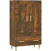 vidaXL Highboard chêne fumé 70x31x115 cm bois composite