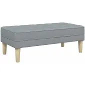 vidaXL banc Gris clair 113 x 57 x 39 cm tissu