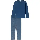 Schiesser Pyjama long ' Casual Essentials ' bleu marine