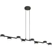 Emibig Suspension MEGARA noire 8xGX53x10W en métal, dimensions : 140x100x19 cm, IP20,