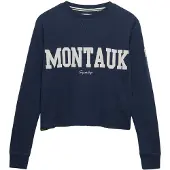 Superdry Femme T-shirt à Manches Longues Athletic Essential Graphic Navy Taille: 38