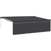 vidaXL Store rétractable anthracite 450 x 350 cm