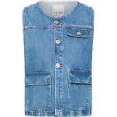 Ichi Gilet 'IHPamila' bleu denim
