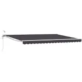 vidaXL Store électrique rétractable, anthracite et blanc, 4 × 3,5 m