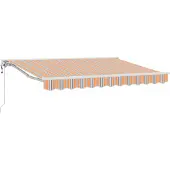 vidaXL Store électrique rétractable orange, gris, bleu, blanc