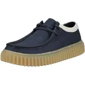 Clarks Mocassin bleu foncé / blanc