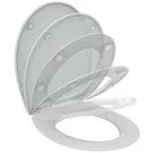 Ideal standard Siège de WC REVO avec couvercle, charnières en acier inoxydable blanc avec Softclosing