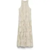 Vero Moda Robe 'VMBRonya' ivoire / gris
