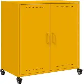 vidaXL Sideboard jaune moutarde 68x39x72 cm acier