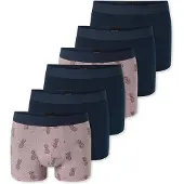 Schiesser Boxers ' 95/5 ' bleu foncé / marron chiné