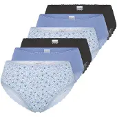 Schiesser Slip ' Modern ' bleu clair / noir