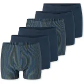 Schiesser Boxers ' 955 ' bleu foncé / jaune foncé