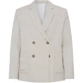 Casual Friday Veste de costume ' CFEdlund Linen ' beige chiné