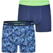Happy Shorts Boxers ' Jersey ' bleu / bleu foncé