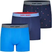Happy Shorts Boxers ' Jersey ' bleu / bleu foncé