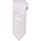 Suitable Cravate en soie avec flower Off-White Beige Blanc cassé