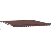 vidaXL Cadre d'auvent marron 450 x 300 cm en polyester avec revêtement PU
