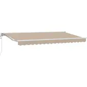 vidaXL Cadre d'auvent beige 400 x 200 cm en polyester avec revêtement PU