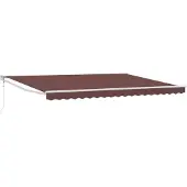 vidaXL , store enroulable, marron, 4 x 2 mètres, polyester et métal