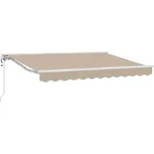 vidaXL Cadre d'auvent beige 250 x 200 cm en polyester avec revêtement PU