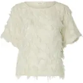 Selected Chemisier 'SLFMyline' blanc cassé