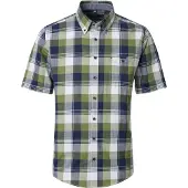 Casa Moda Casual Fit Chemise vert, A carreaux