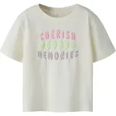 Name it T-Shirt 'NMFHENISA' crème / citron vert / violet / rose
