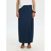 Selected Portefeuille Jupe Longue Femme Bleu 44