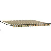 vidaXL Tringle à linge rétractable, vert et jaune, 450 x 300 x 165 cm