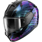 Shark Ridill 2 Reptaia, casque intégral ,Noir/Mauve/Vert/Fuchsia ,S