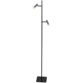 Steinhauer Lampe sur pied à deux lampes Lumo noir avec du nickel