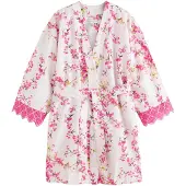 Ted Baker Robe de chambre kiwi / vert gazon / rose / blanc