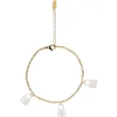 MyMo ROCKS Bracelet or / blanc